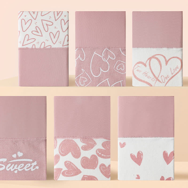 Love Print High Waist Cotton Brief(3 Packs)