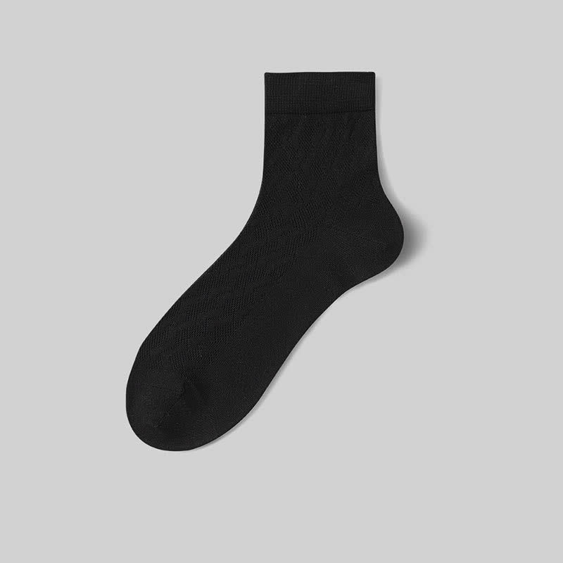 Thin Breathable Mesh Cool Feeling Quarter Socks(5 Pairs)