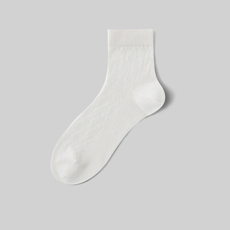 Thin Breathable Mesh Cool Feeling Quarter Socks(5 Pairs)