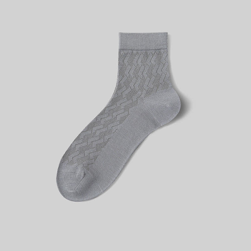 Thin Breathable Mesh Cool Feeling Quarter Socks(5 Pairs)