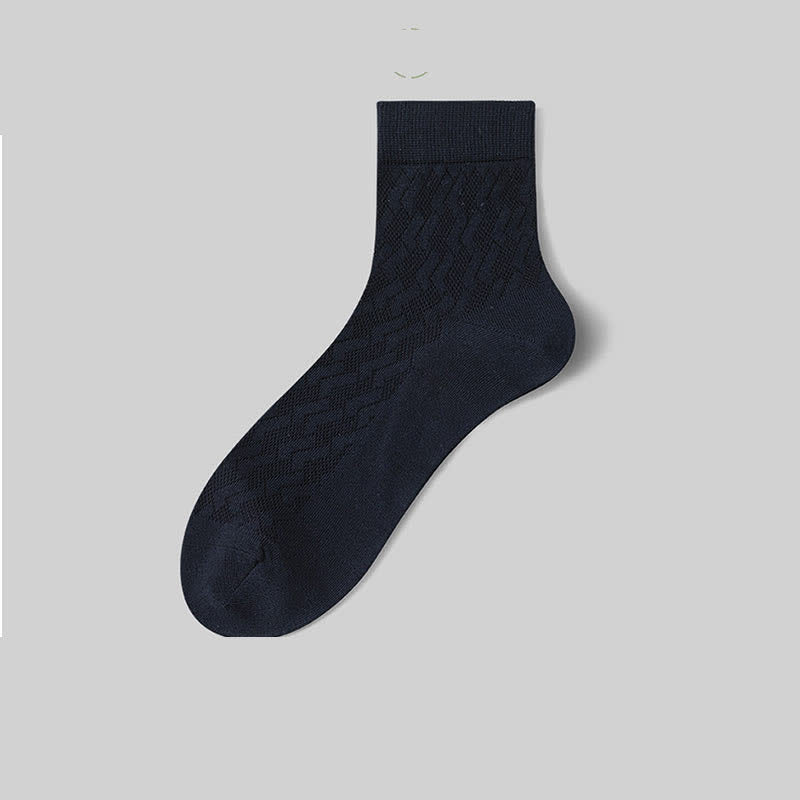 Thin Breathable Mesh Cool Feeling Quarter Socks(5 Pairs)