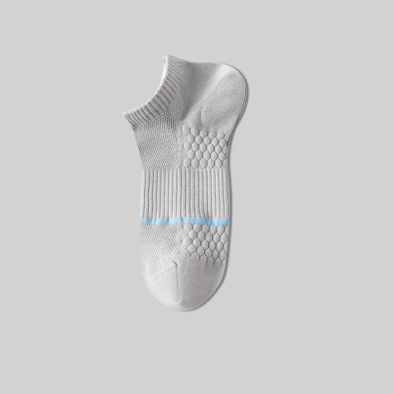 Cotton Mesh Honeycomb Bottom No Show Socks(6 Pairs)