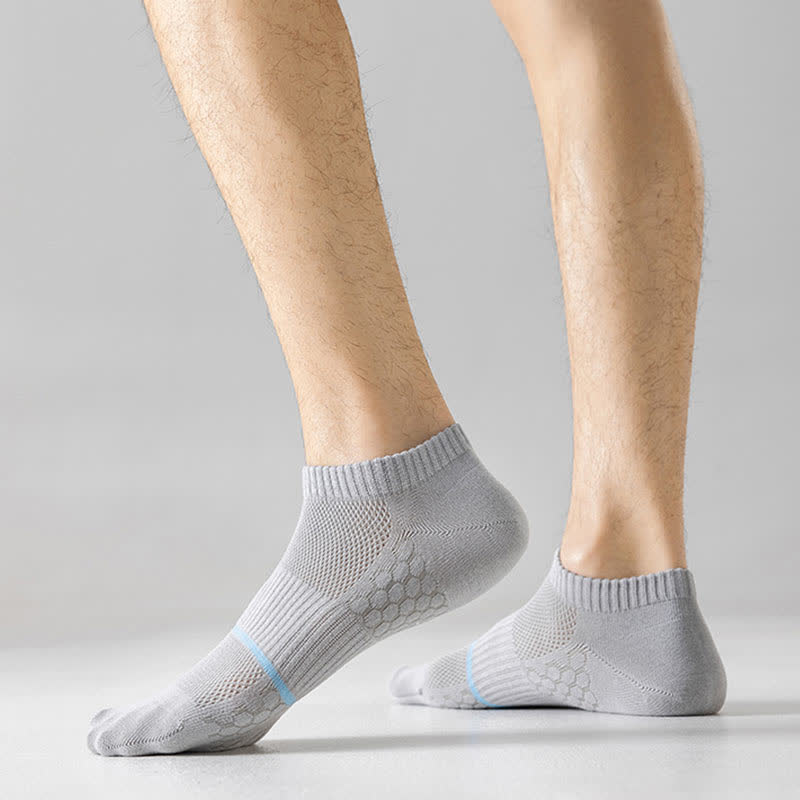 Cotton Mesh Honeycomb Bottom No Show Socks(6 Pairs)