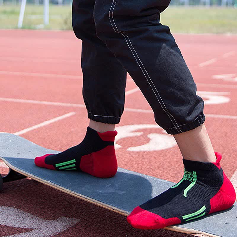 Color-Block Sports Compression Ankle Socks(5 Pairs)