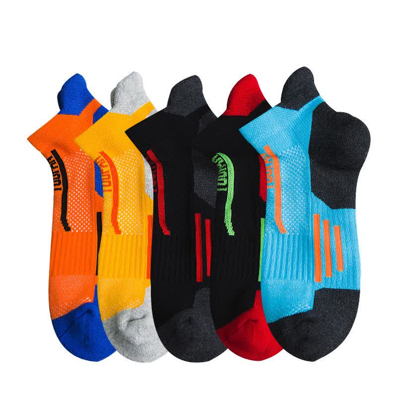 Color-Block Sports Compression Ankle Socks(5 Pairs)