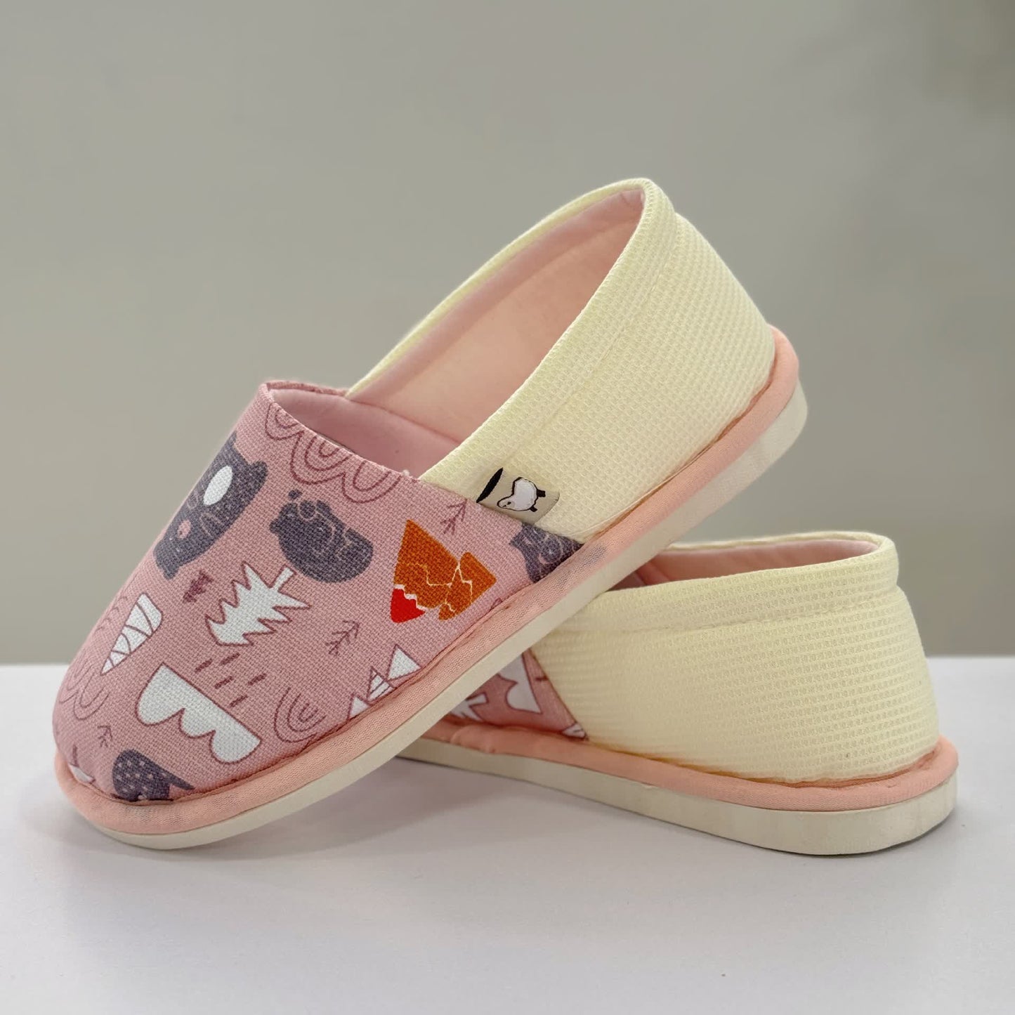 Cute Animal Print Non-Slip Canvas Home Slippers