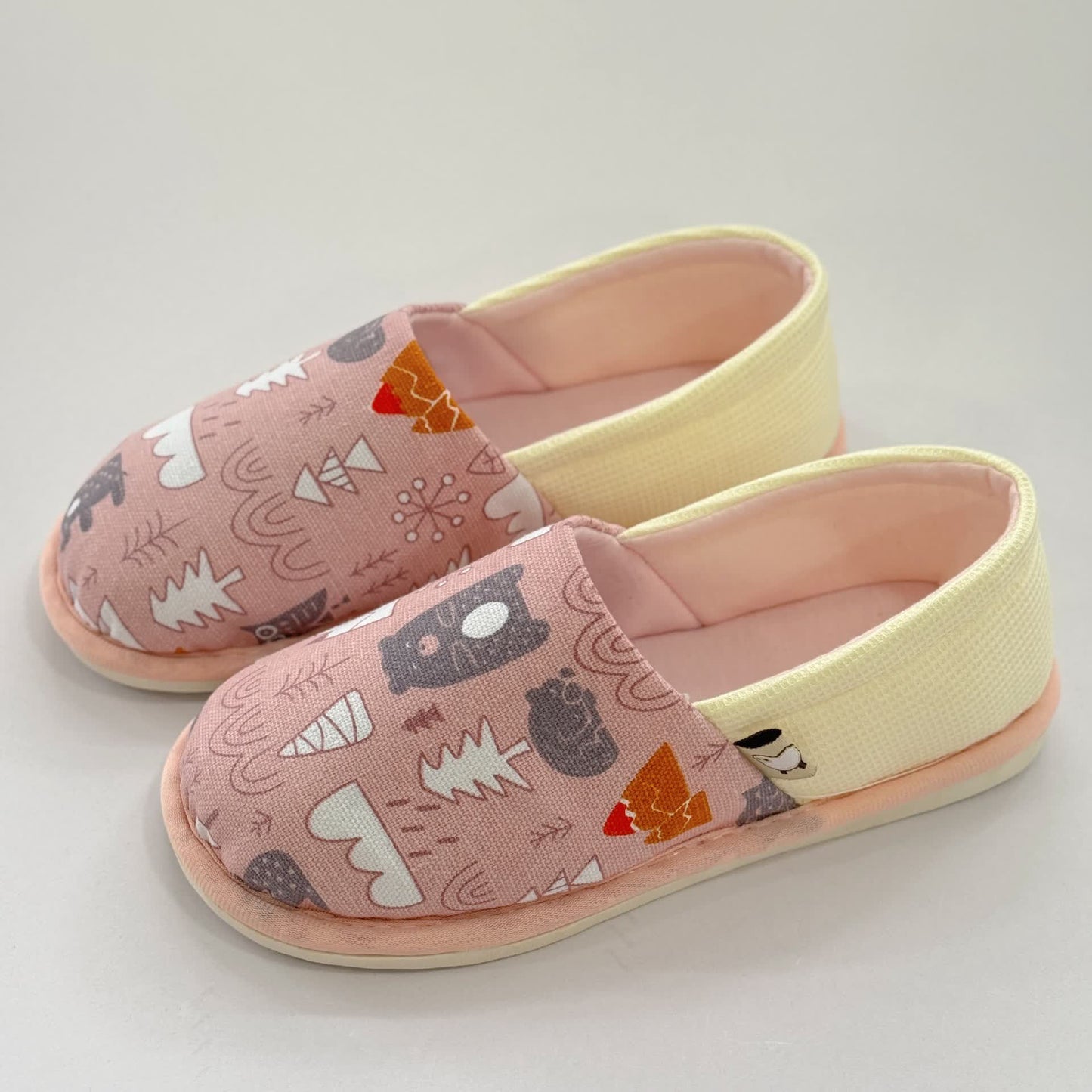 Cute Animal Print Non-Slip Canvas Home Slippers