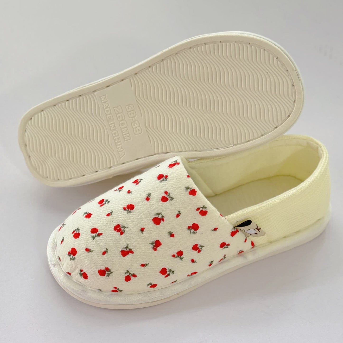 Floral Non-Slip Canvas Home Slippers
