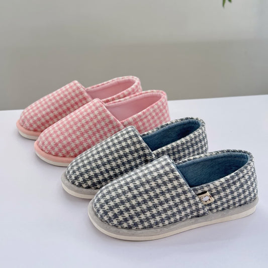 Plusock Plaid Non-Slip Lightweight Home Slippers