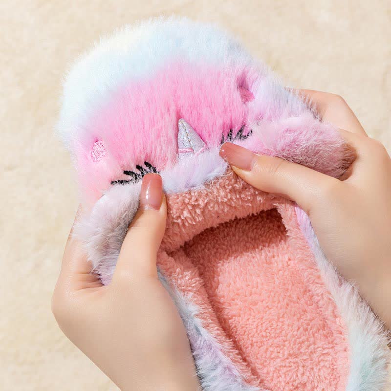 Cute Unicorn Plush Home Slippers