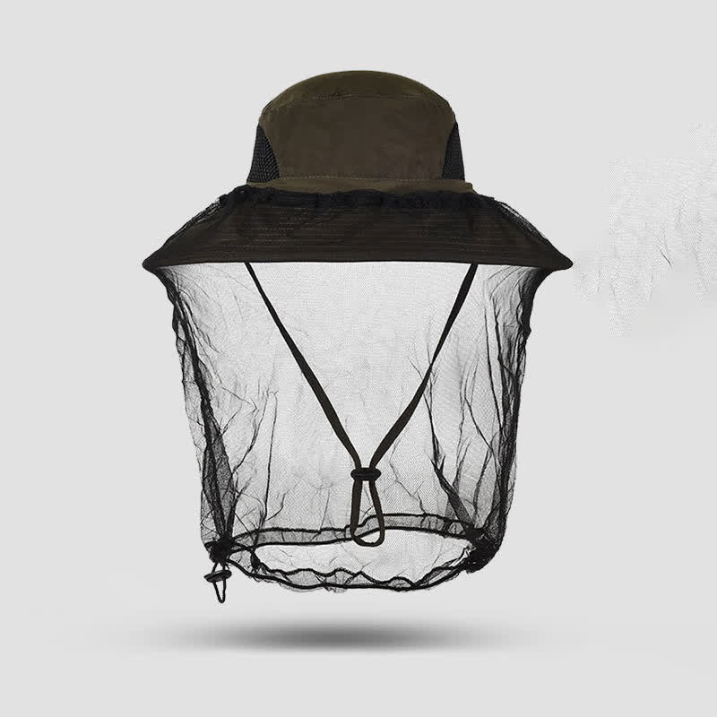 Outdoor Sun Protection and Anti-mosquito Bucket Hat