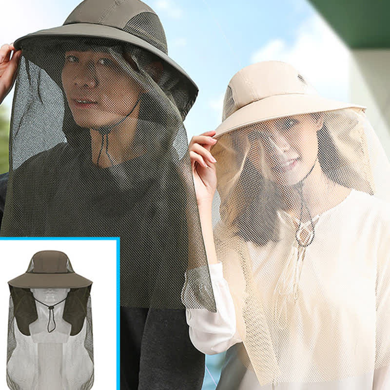 Outdoor Protective Wide Brim Bucket Hat