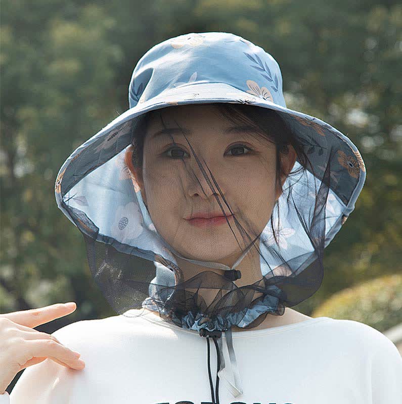 Floral Print Outdoor Wide Brim Bucket Hat