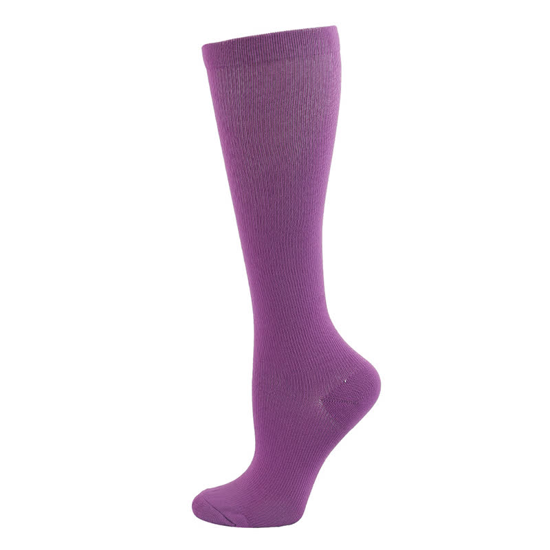 Polka Dot Heart Print Compression Socks(6 Pairs)