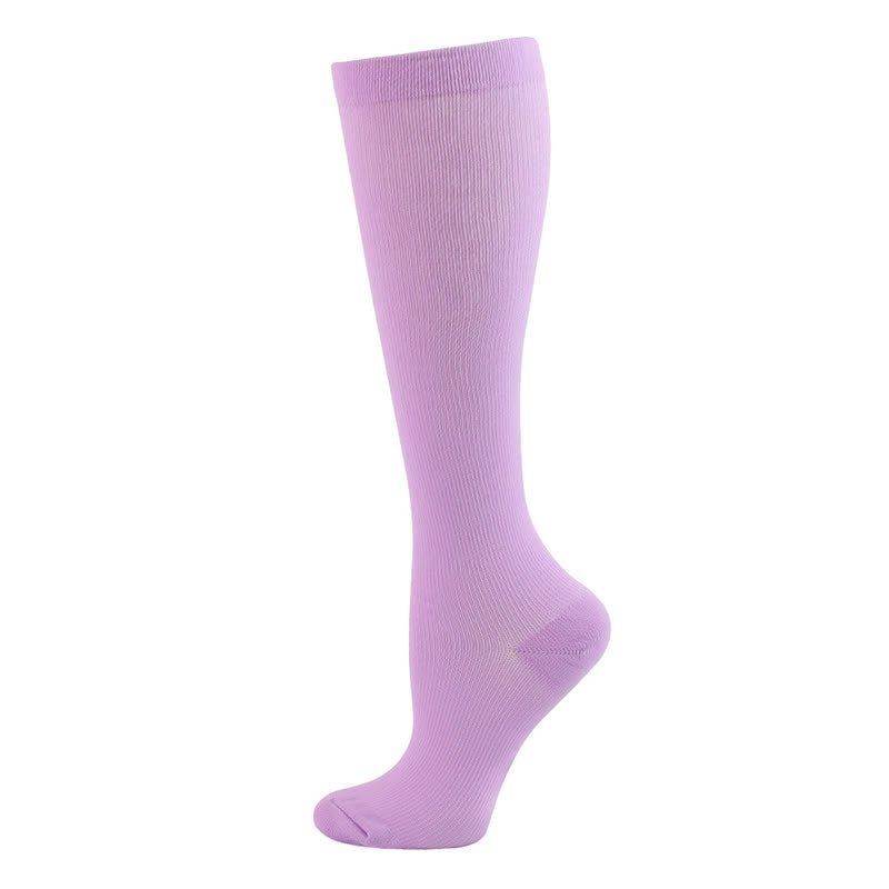 Polka Dot Heart Print Compression Socks(6 Pairs)