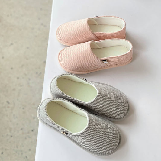 Plusock Simple Stripe Soft Sole Home Slippers