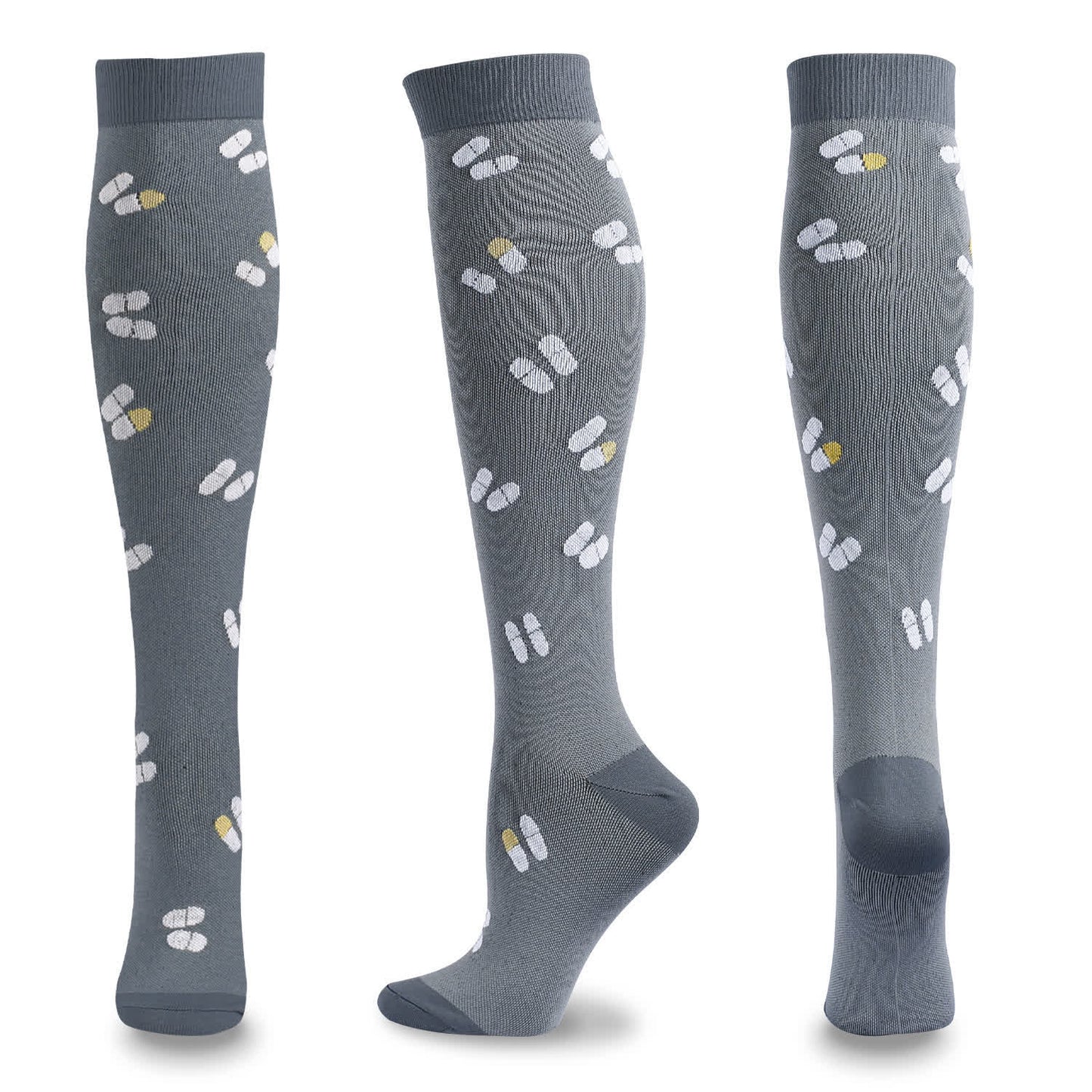 Plusock Medical Pattern Print Compression Socks(5 Pairs) - E - L/XL - image 11