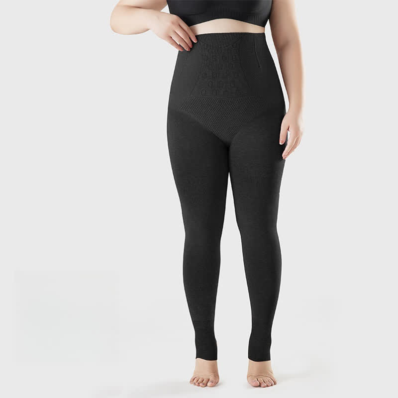 High Waist Solid Color Open Toe Pantyhose