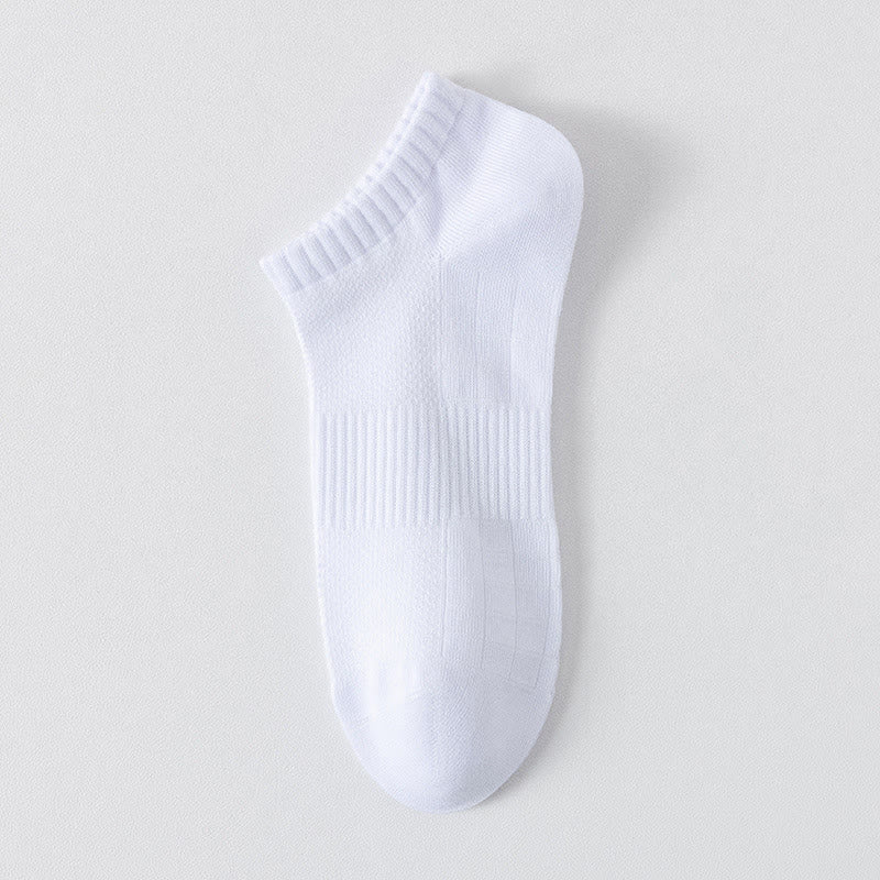 Plus Size Lightweight Breathable Mesh Solid Color No Show Socks(6 Pairs)
