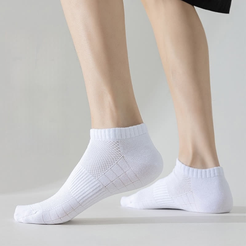 Plus Size Lightweight Breathable Mesh Solid Color No Show Socks(6 Pairs)