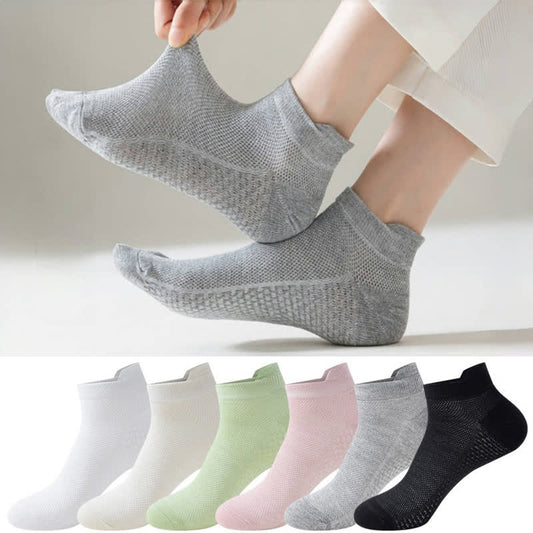 Plusock Thin Mesh Breathable Cotton Ankle Socks(6 Pairs)
