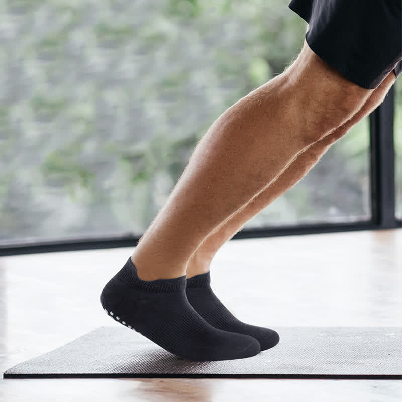 Solid Color Non-slip Breathable Yoga Sports Socks(3 Pairs)
