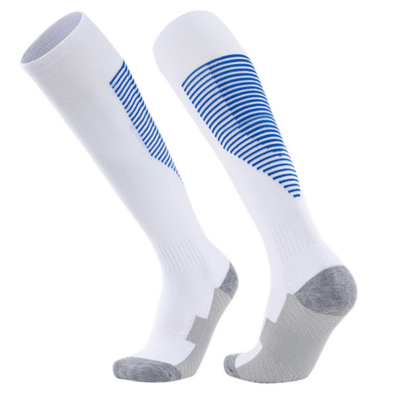 Striped Sweat-absorbent Knee-high Sports Soccer Socks(5 Pairs)