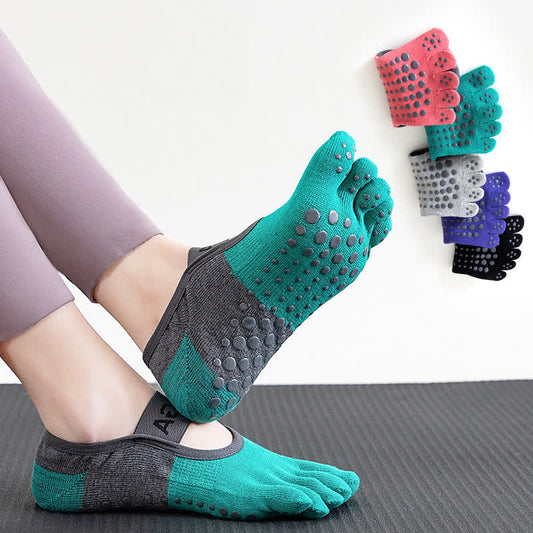 Plusock Non-slip Breathable Fitness Yoga Five-toe Socks(5 Pairs)