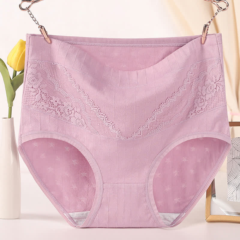 Plus Size High Rise Cotton Soft Brief(3 Packs)