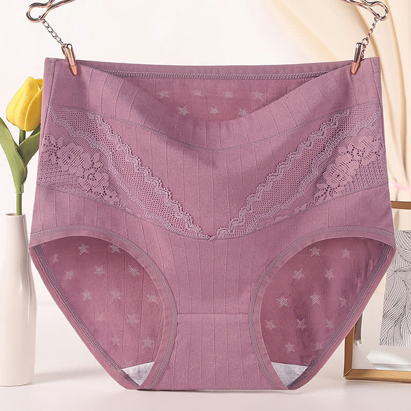 Plus Size High Rise Cotton Soft Brief(3 Packs)