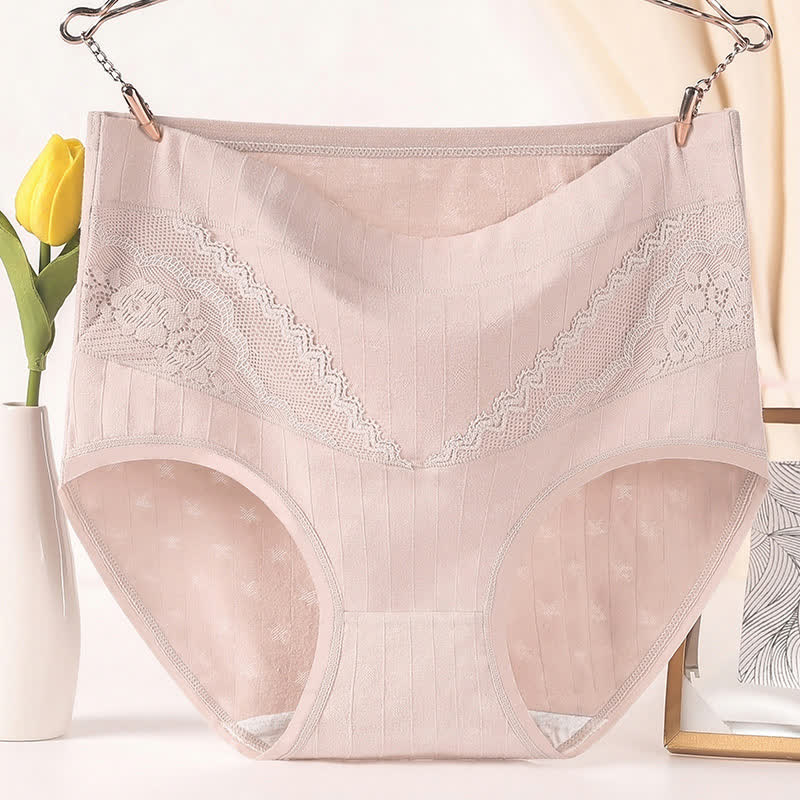 Plus Size High Rise Cotton Soft Brief(3 Packs)