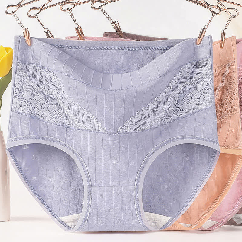 Plus Size High Rise Cotton Soft Brief(3 Packs)
