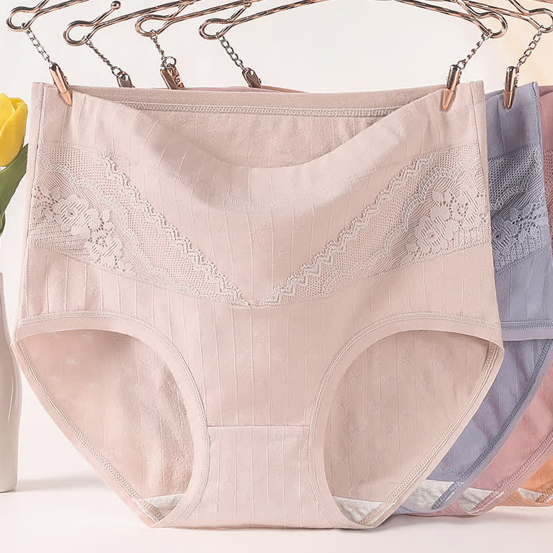 Plus Size High Rise Cotton Soft Brief(3 Packs)