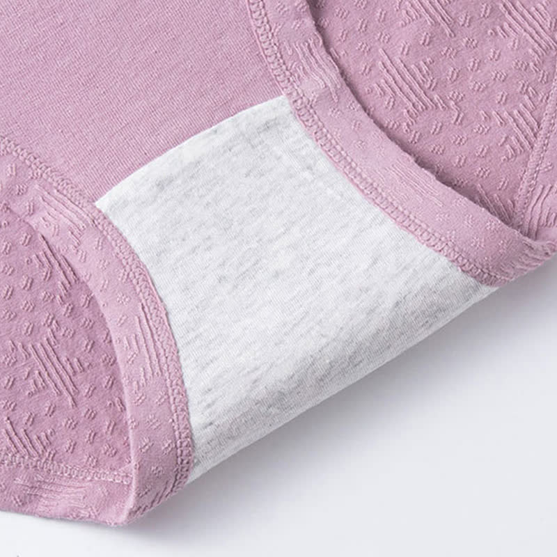Solid Color Simple High Waist Cotton Brief(3 Packs)