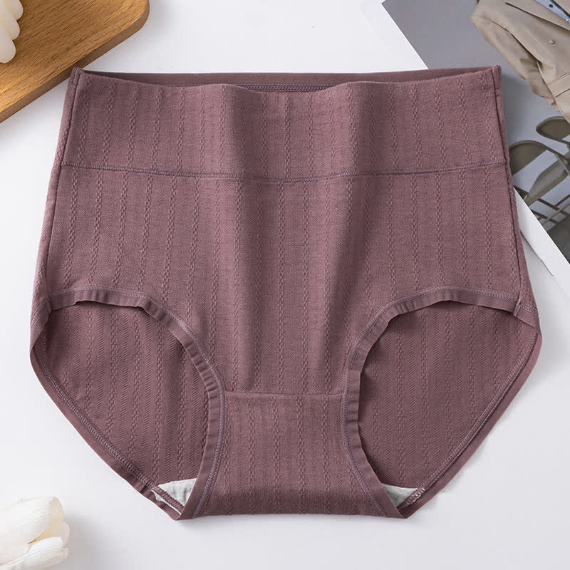 Pure Cotton High Waist Solid Color Comfy Panty(3 Packs)
