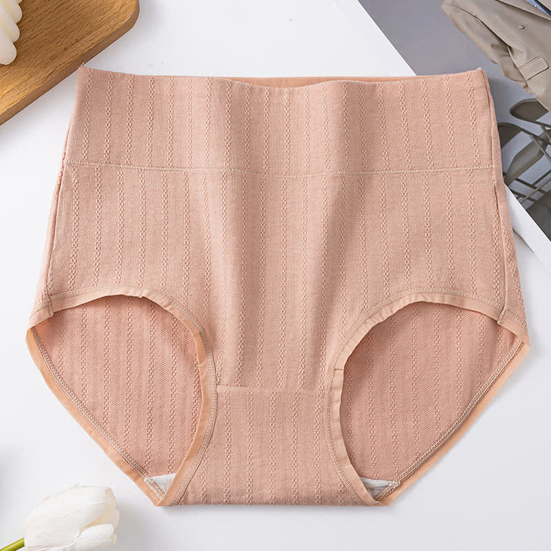 Pure Cotton High Waist Solid Color Comfy Panty(3 Packs)
