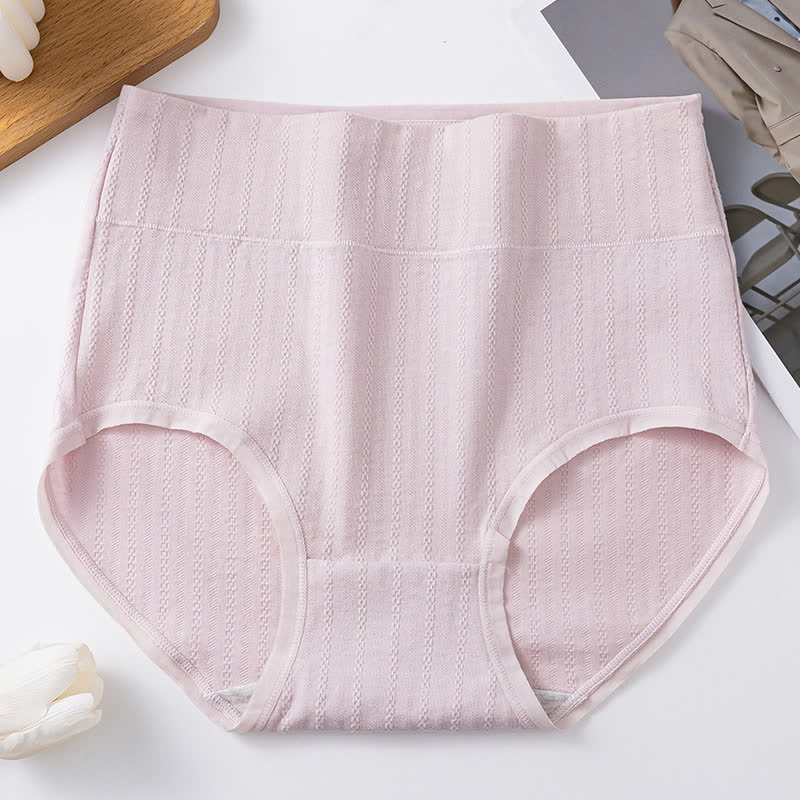 Pure Cotton High Waist Solid Color Comfy Panty(3 Packs)