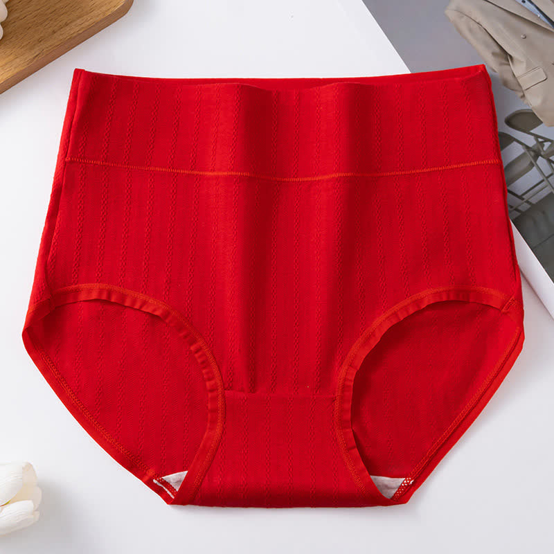 Pure Cotton High Waist Solid Color Comfy Panty(3 Packs)