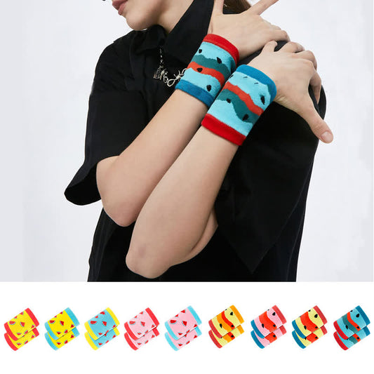 Plusock Fun Watermelon Pattern Wrist Sleeves(2 Pairs)