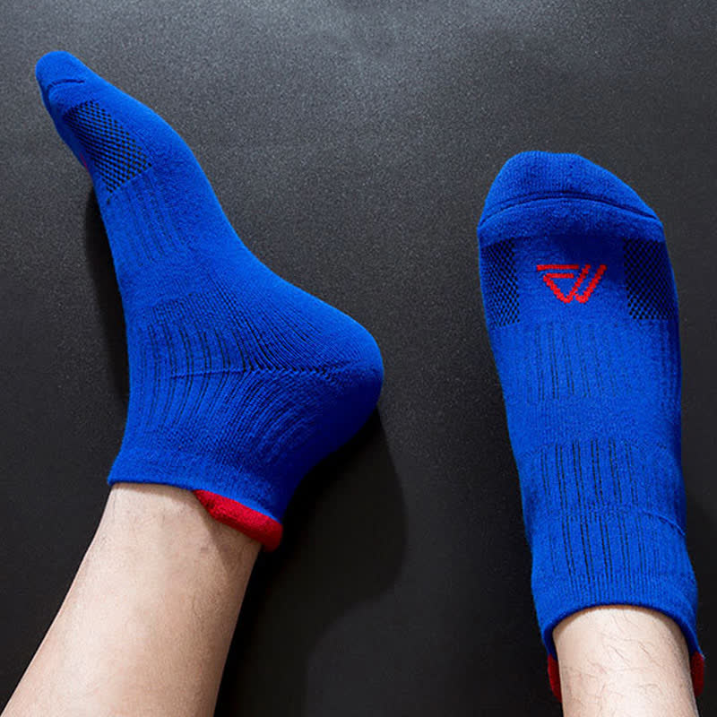 Solid Color Breathable Sweat-wicking Sports Socks(5 Pairs)