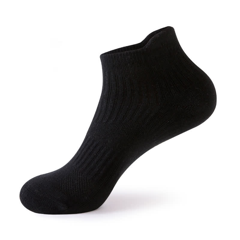 Solid Color Breathable Sweat-wicking Sports Socks(5 Pairs)