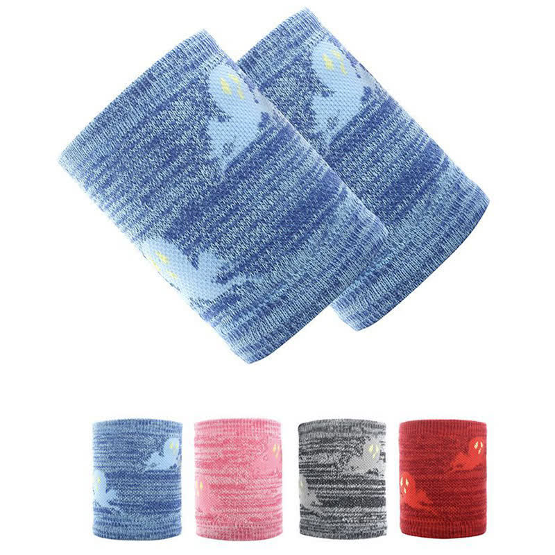 Cute Ghost Pattern Sports Wrist Sleeves(2 Pairs)