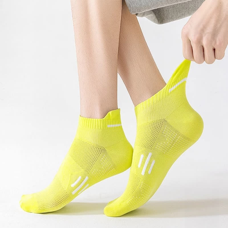 Cotton Sweat-wicking Breathable Sports Ankle Socks(5 Pairs)