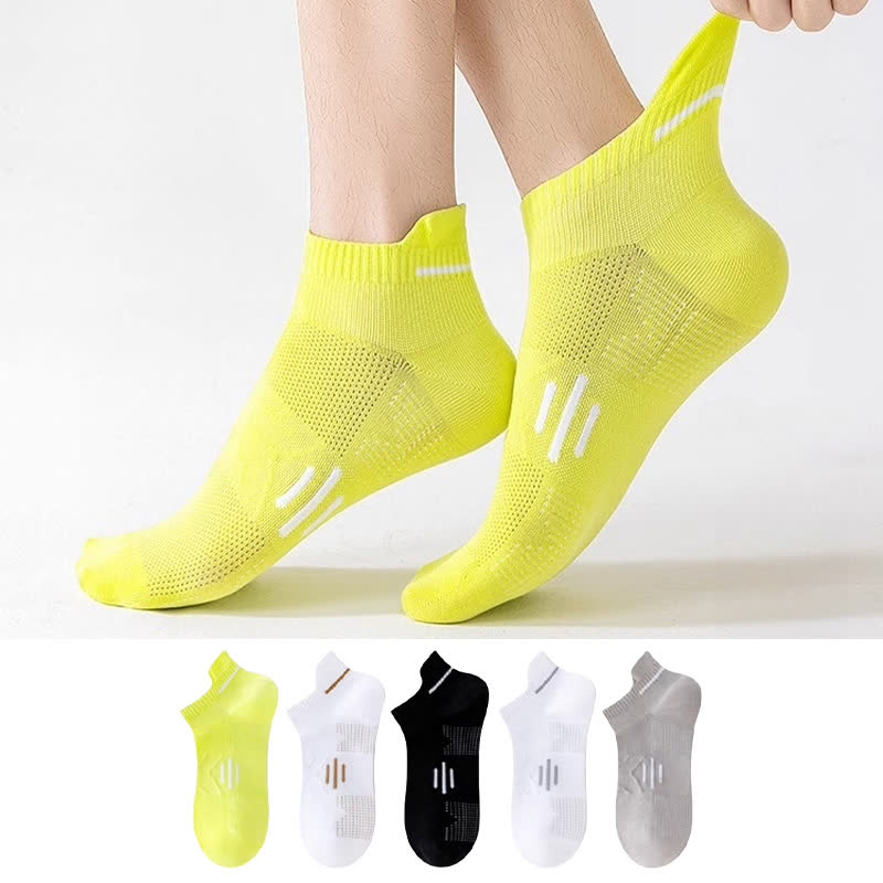 Cotton Sweat-wicking Breathable Sports Ankle Socks(5 Pairs)