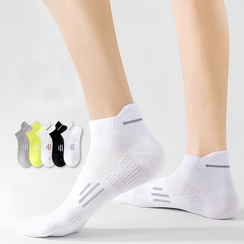 Cotton Sweat-wicking Breathable Sports Ankle Socks(5 Pairs)