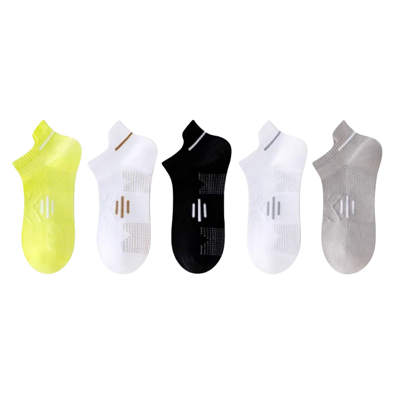 Cotton Sweat-wicking Breathable Sports Ankle Socks(5 Pairs)