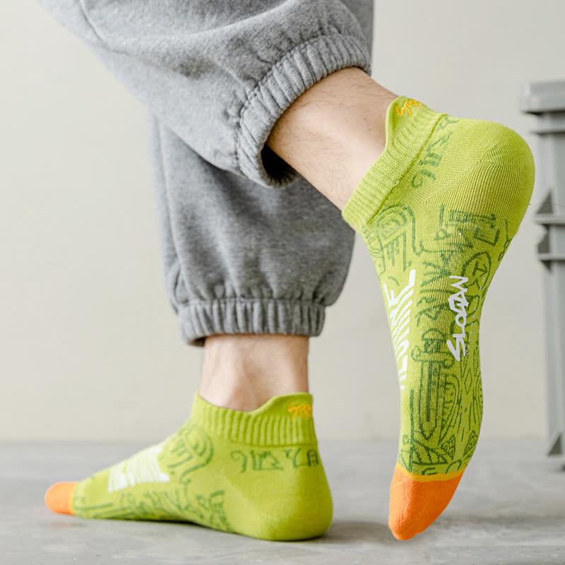 Artistic Pattern Cotton Breathable Socks(5 Pairs)