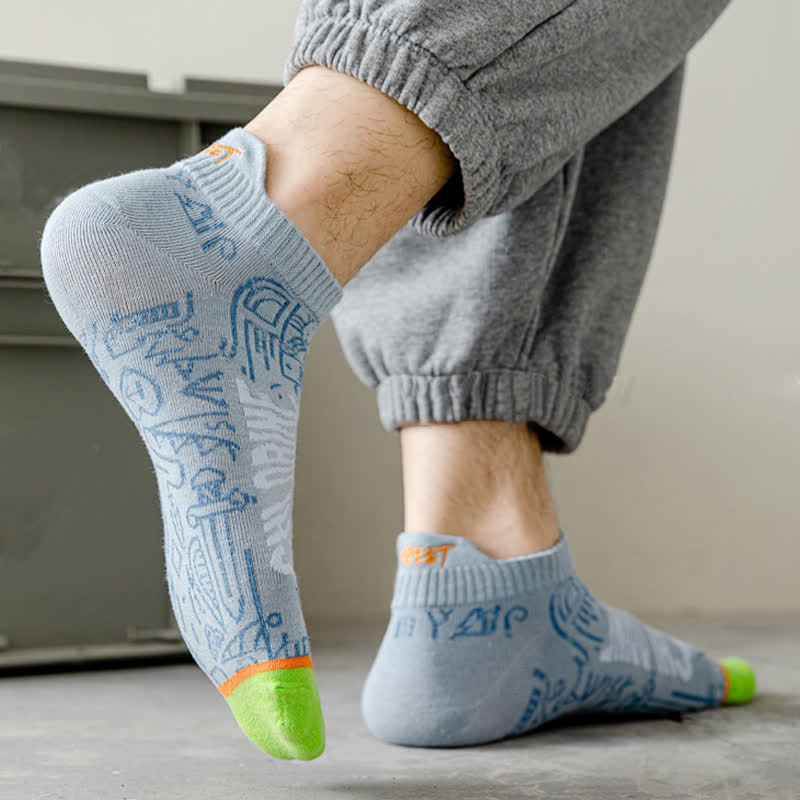 Artistic Pattern Cotton Breathable Socks(5 Pairs)