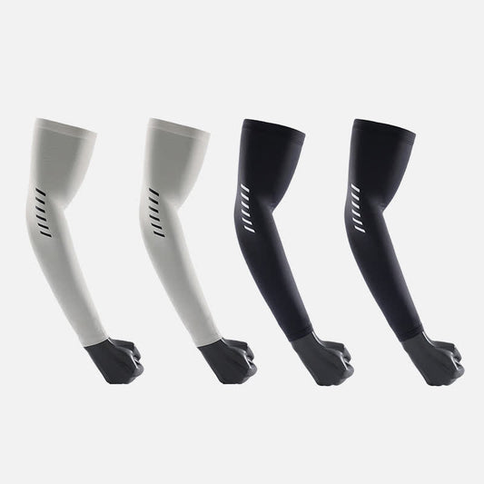 Plusock Solid Color Outdoor Sun Protection Ice Arm Sleeves(3 Pairs)