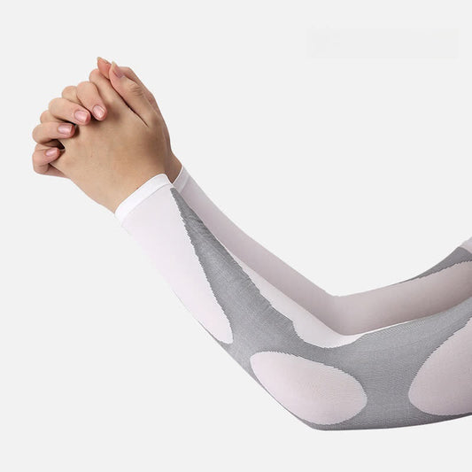 Plusock Striped Outdoor Sports Sun Protection Arm Sleeves(4 Pairs)